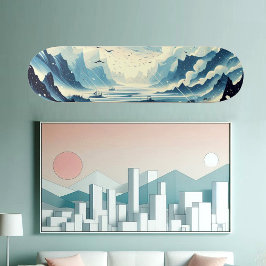 Rain Hail Migrating Birds Snow Mountains Scenery Persoonlijk Skateboard