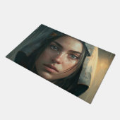 Rain hood girl deurmat (Schuin)