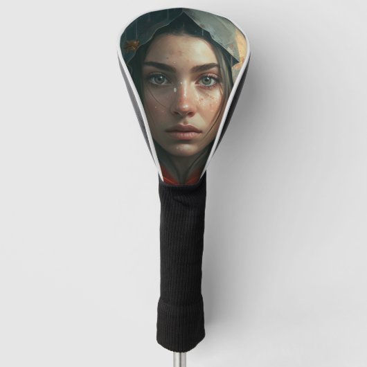 Rain hood girl golfheadcover (Voorkant)