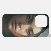 Rain hood girl iPhone hoesje (Achterkant horizontaal)