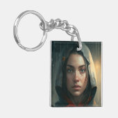 Rain hood girl sleutelhanger (Voorkant Links)