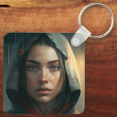 Rain hood girl sleutelhanger (Achterkant)