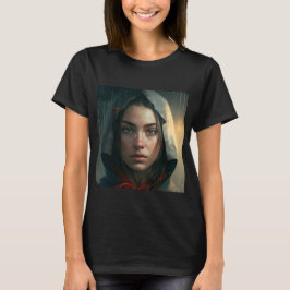 Rain hood girl t-shirt