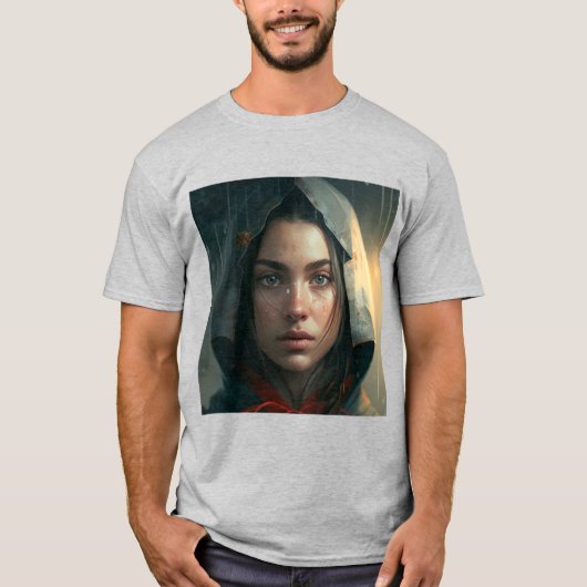 Rain hood girl t-shirt (Voorkant)