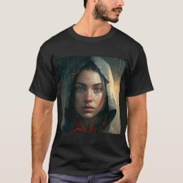 Rain hood girl t-shirt