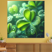 Rain-Kissed Clover - Canvas Afdruk (Insitu (Woonkamer))