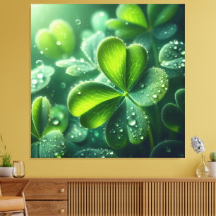 Rain-Kissed Clover - Canvas Afdruk