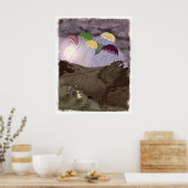 Rain Kites Poster (Keuken)