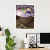 Rain Kites Poster (Thuiskantoor)