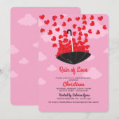 Rain of Love Shower Uitnodiging (Voorkant / Achterkant)