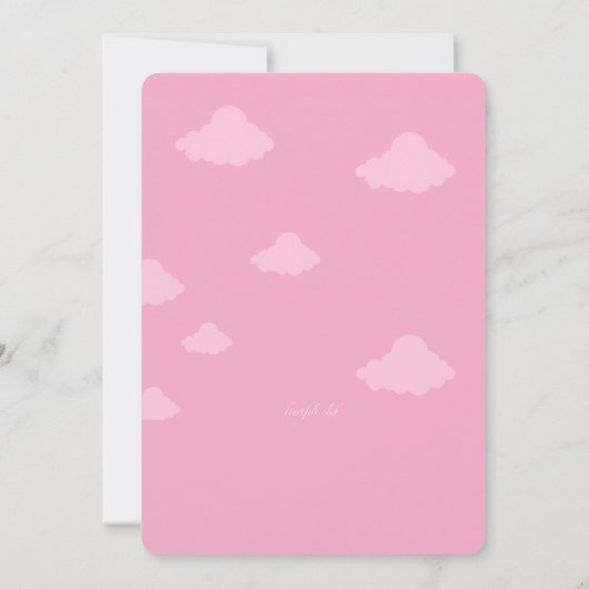 Rain of Love Shower Uitnodiging (Achterkant)