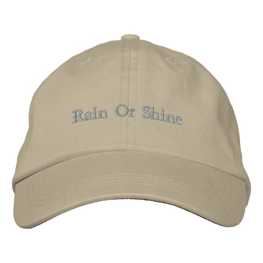 Rain Or Shine Minimalistische Geborduurde Hoed Pet (Voorkant)