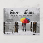 Rain or Shine vastgoed marketing verwijzing Briefkaart (Voorkant)