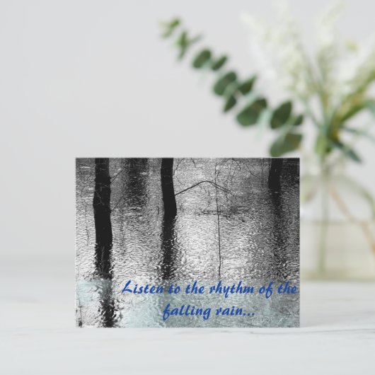Rain Quote Briefkaart (Staand voorkant)