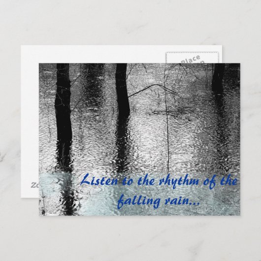 Rain Quote Briefkaart (Voorkant / Achterkant)