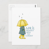 Rain Saying Briefkaart (Voorkant / Achterkant)