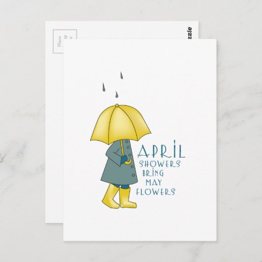 Rain Saying Briefkaart (Voorkant / Achterkant)