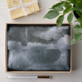 Rain Soaked Urban Woman Dark Blue Decoupage Tissuepapier (Geschenk)