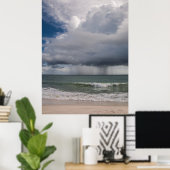 Rain Storm Over The Atlantic Ocean Poster (Thuiskantoor)