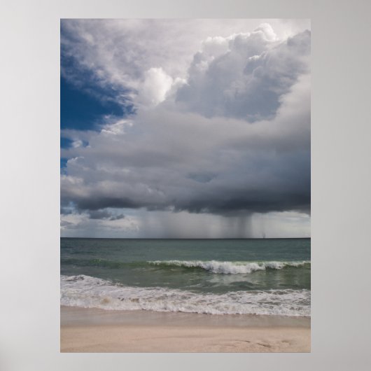 Rain Storm Over The Atlantic Ocean Poster (Voorkant)