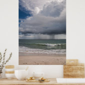 Rain Storm Over The Atlantic Ocean Poster (Keuken)