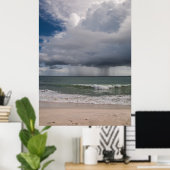 Rain Storm Over The Atlantic Ocean Poster (Thuiskantoor)