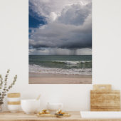 Rain Storm Over The Atlantic Ocean Poster (Keuken)
