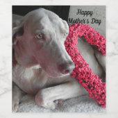 Rain the Weimaraner - Gepersonaliseerd Wijnlabel Wijn Etiket (Enkel label)