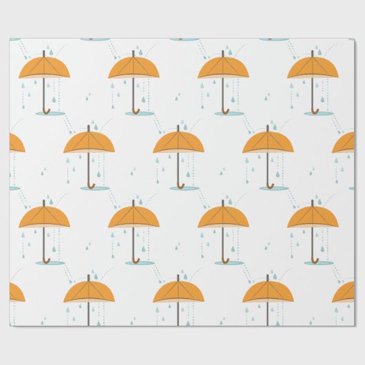 Rain Umbrella Cadeaupapier (Vlak)