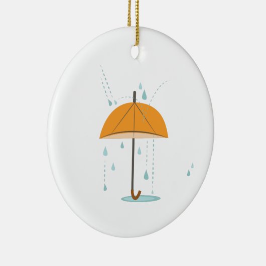 Rain Umbrella Keramisch Ornament (Rechts)