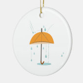 Rain Umbrella Keramisch Ornament (Links)