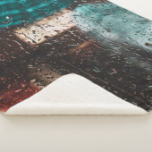 Rain wet water drip window nature sherpa deken (3/4)