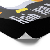 Rain zal herfst Kawaii grappige baby pinguïn geluk Poster (Hoek)