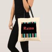 Raina Striped Canvas tas (Voorkant (product))