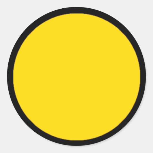 RAINBO Game Piece Sticker - Groot Geel op Zwart (Voorkant)