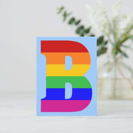Rainbobordetekst B Briefkaart (Staand voorkant)