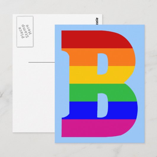 Rainbobordetekst B Briefkaart (Voorkant / Achterkant)
