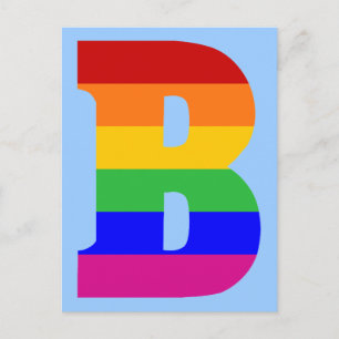 Rainbobordetekst B Briefkaart