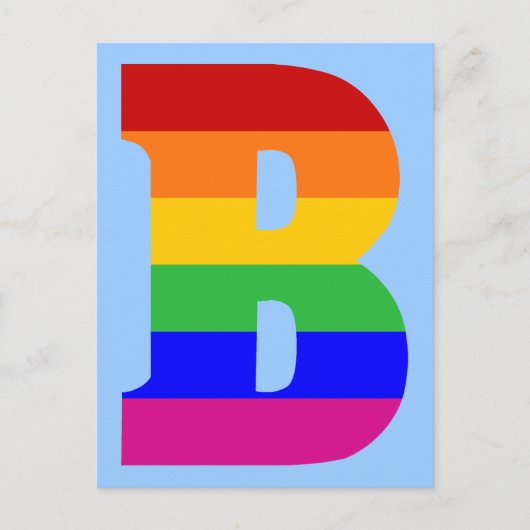Rainbobordetekst B Briefkaart (Voorkant)