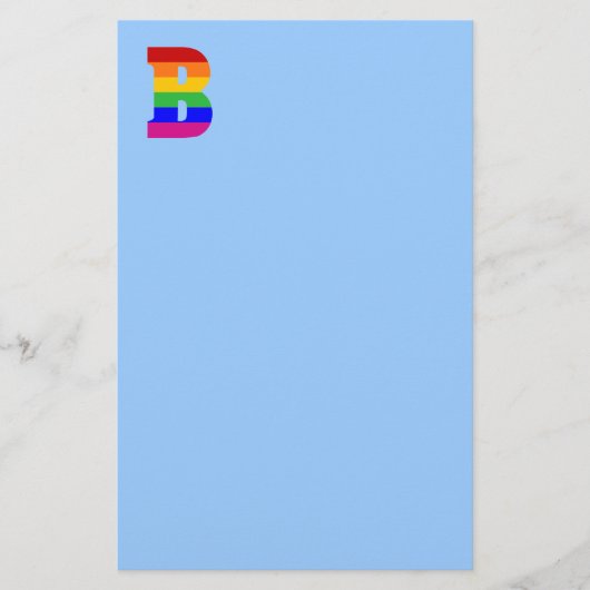 Rainbobordetekst B Briefpapier (Voorkant)