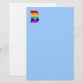 Rainbobordetekst B Briefpapier (Voorkant / Achterkant)