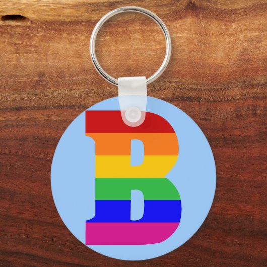 Rainbobordetekst B Sleutelhanger (Voorkant)