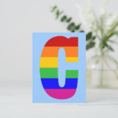 Rainbobordetekst C Briefkaart (Staand voorkant)