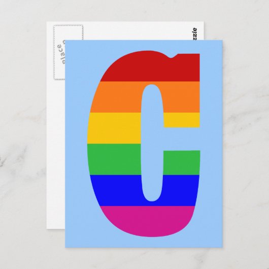 Rainbobordetekst C Briefkaart (Voorkant / Achterkant)