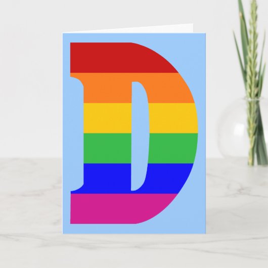 Rainbobordetekst D Notitiekaartje (Voorkant)