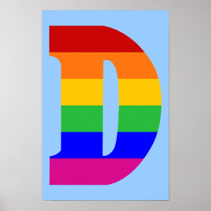 Rainbobordetekst D Poster
