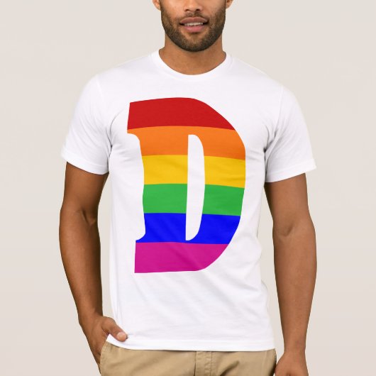 Rainbobordetekst D T-shirt (Voorkant)