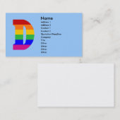 Rainbobordetekst D Visitekaartje (Voorkant / Achterkant)