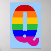 Rainbobordetekst Q Poster (Voorkant)
