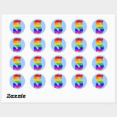 Rainbobordetekst S Ronde Sticker (Vel)